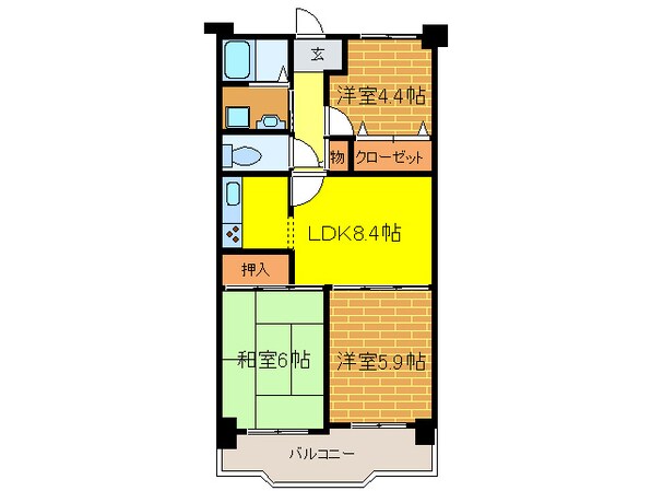 シェモア平野の物件間取画像